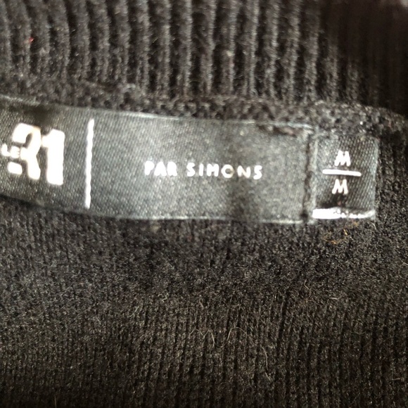 Simons Classic Nautical Black and White Striped  Crewneck Sweater Medium - Picture 7 of 8